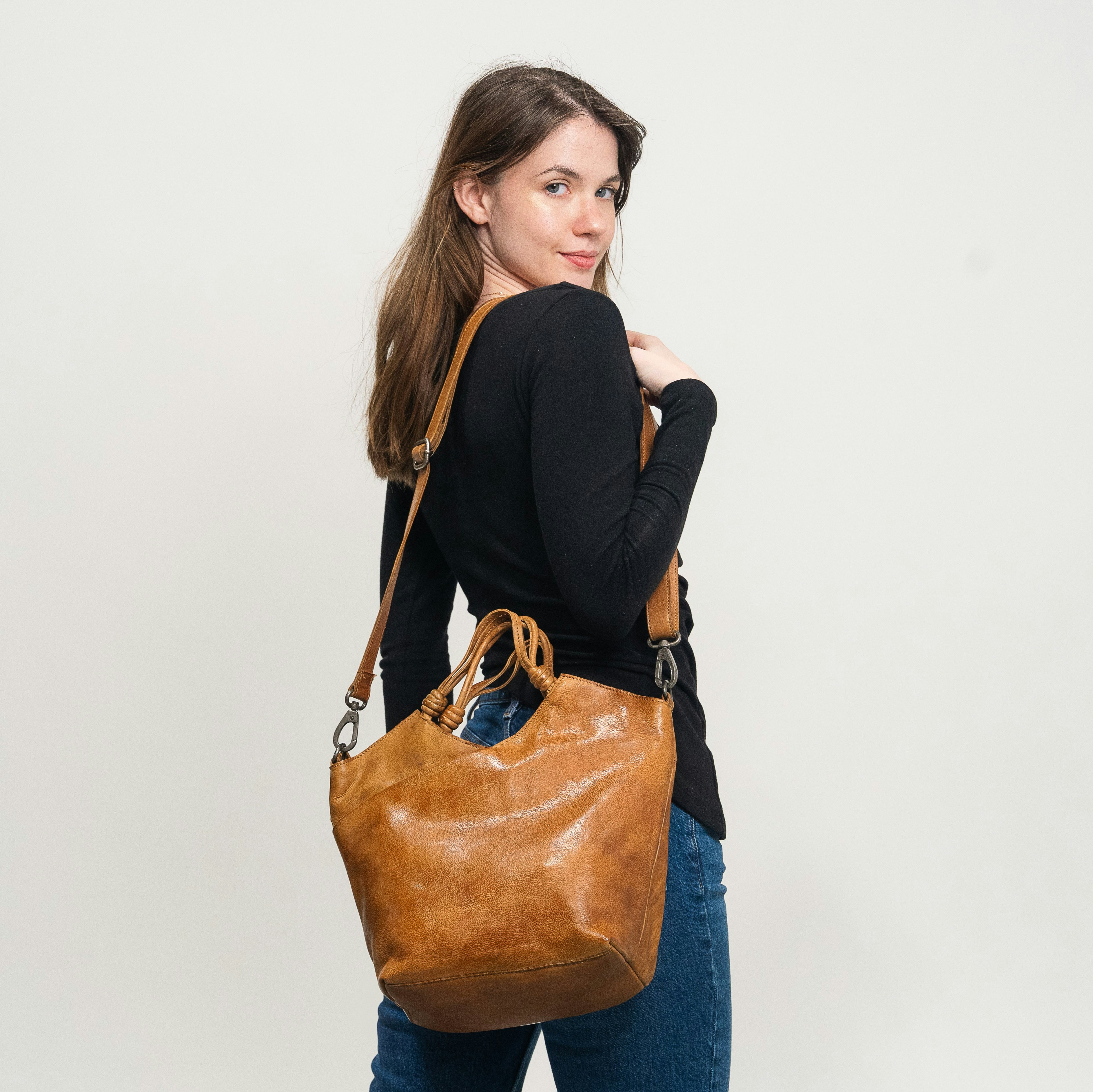 Elegante Lederhandtasche